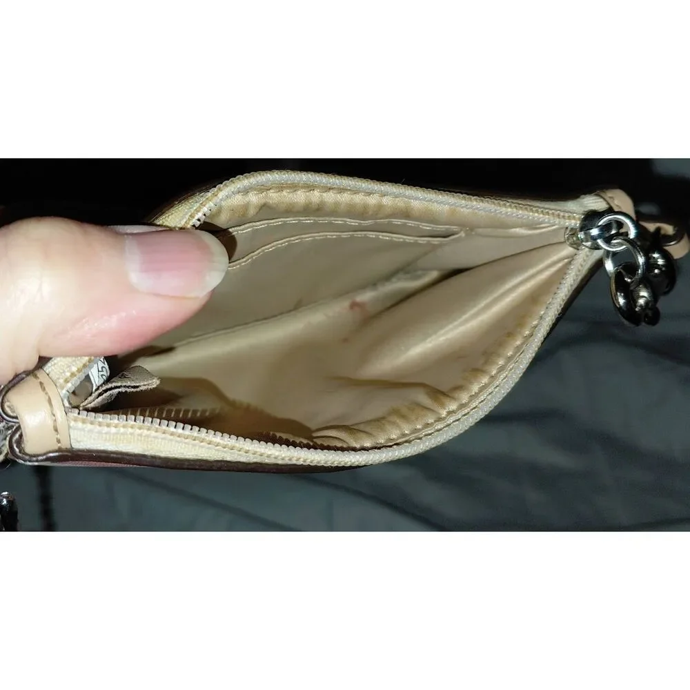 Coach Pink Zebra Wristlet